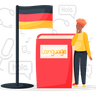 german language classes illustration svg