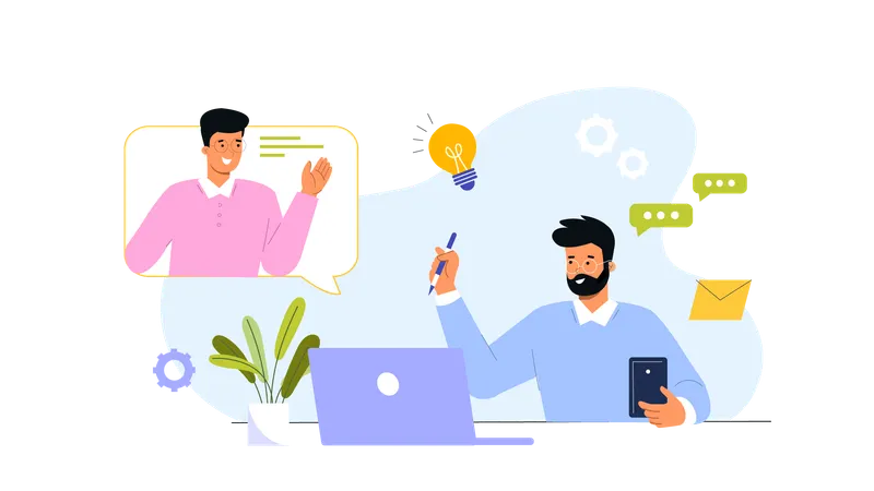 Online Learning Illustration 01  Illustration