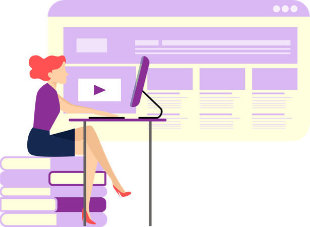 Online Learning  イラスト