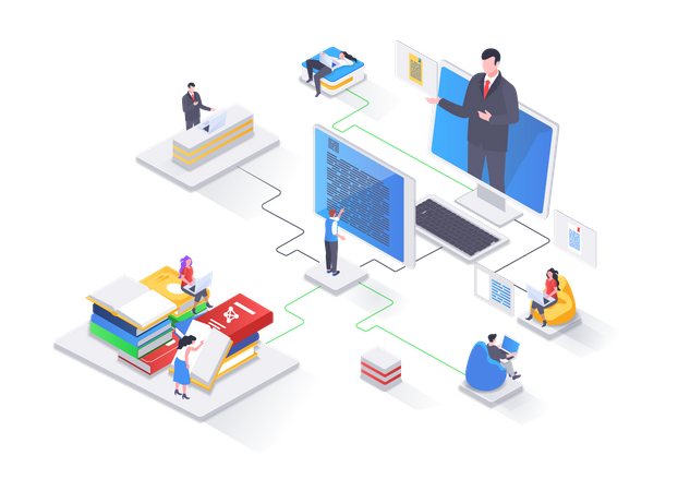 Online learning  イラスト