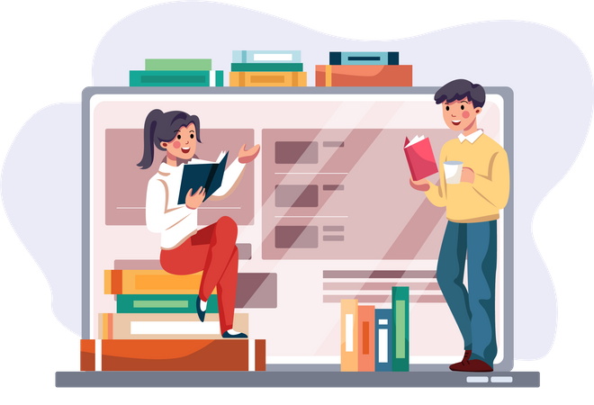 Online learning  イラスト