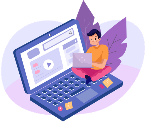 Online learning  イラスト