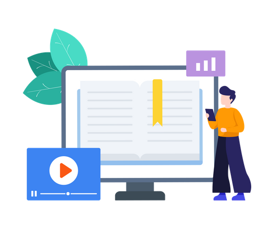 Online Learning  イラスト