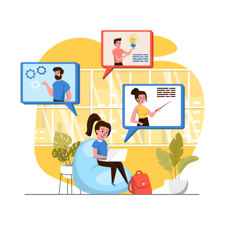 Online learning  イラスト