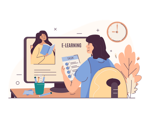 Online learning  イラスト