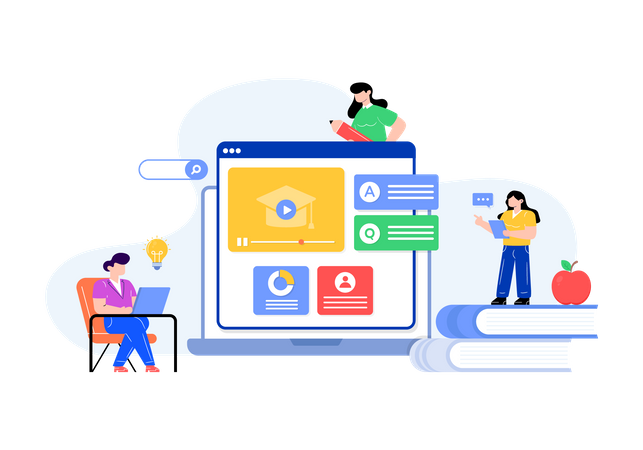 Online learning  イラスト