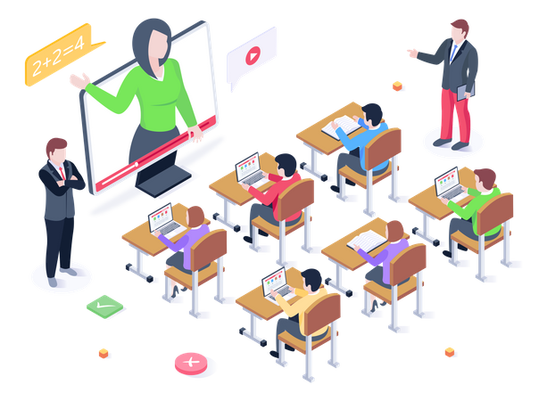 Online Learning  イラスト