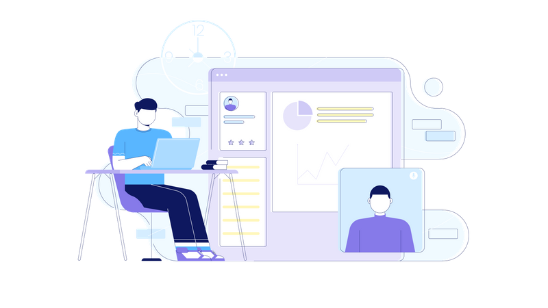 Online Learning  イラスト