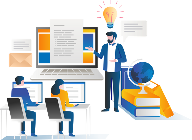 Online learning  イラスト