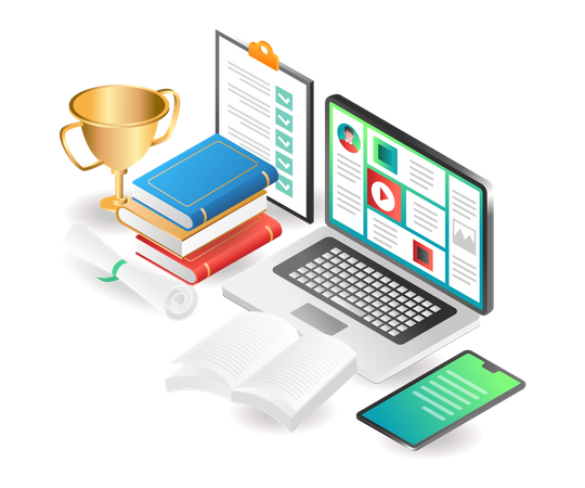 Online Learning  イラスト