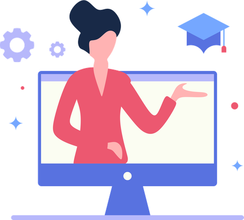 Online Learning Platform for students  Illustration