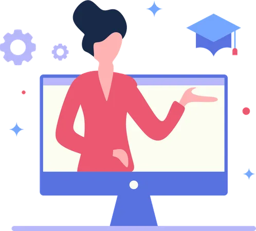 Online Learning Platform for students  Illustration