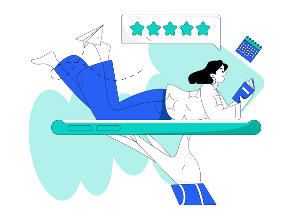 Online learning rating  Illustration