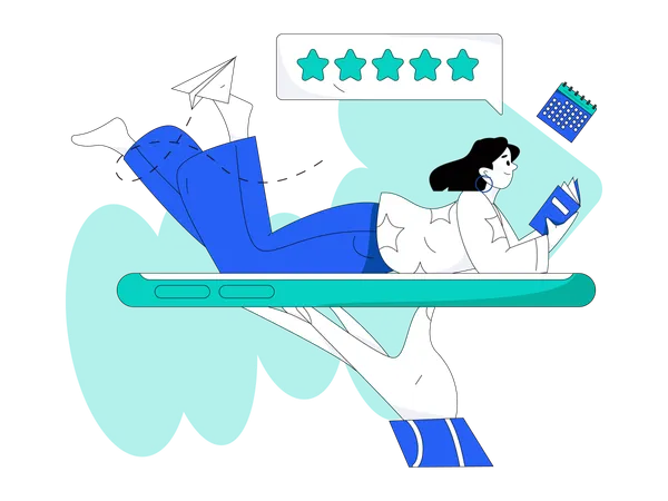 Online learning rating  Illustration