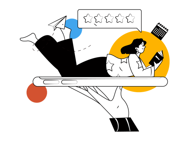 Online learning rating  Illustration