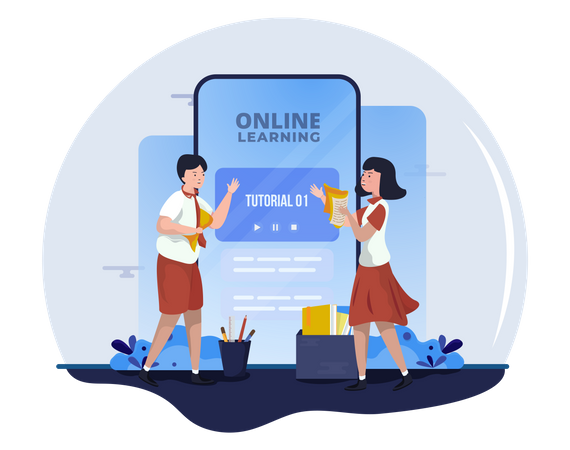 Online Learning Tutorial Illustration