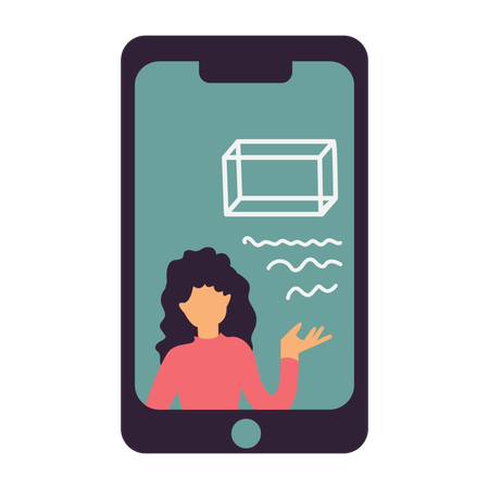 Online learning video  イラスト