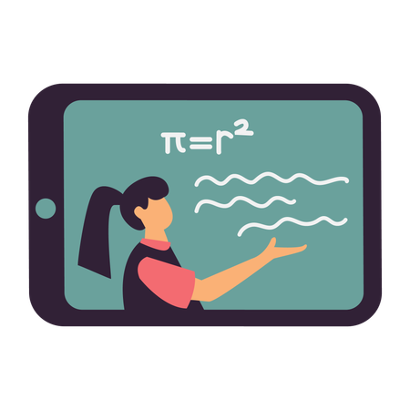 Online learning video  イラスト