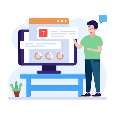 Online learning website  Illustration