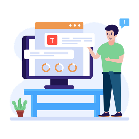 Online learning website  Illustration