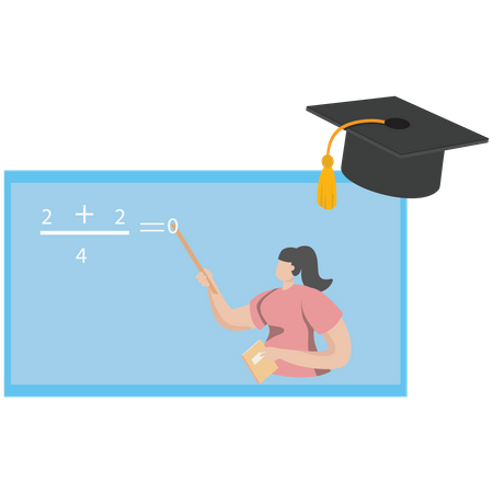 Online lecture  Illustration