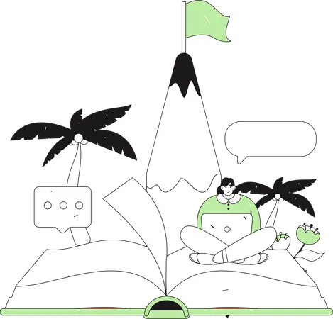 Online lecture  Illustration
