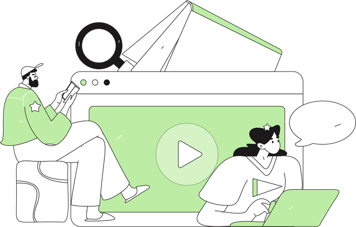 Online lecture  Illustration