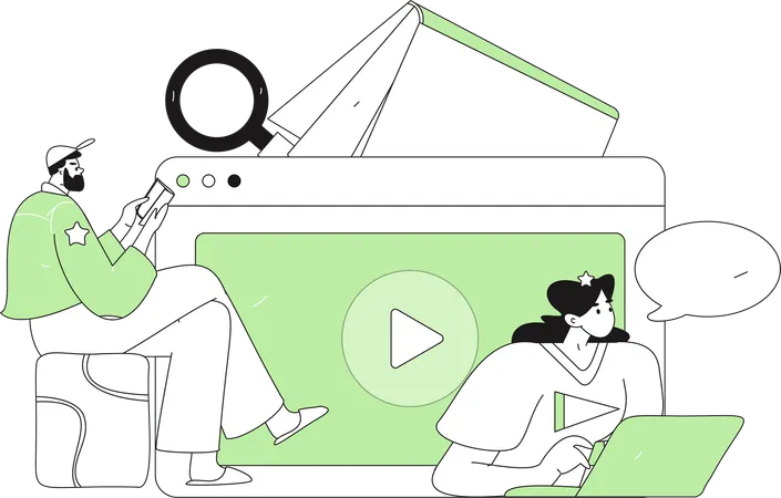 Online lecture  Illustration