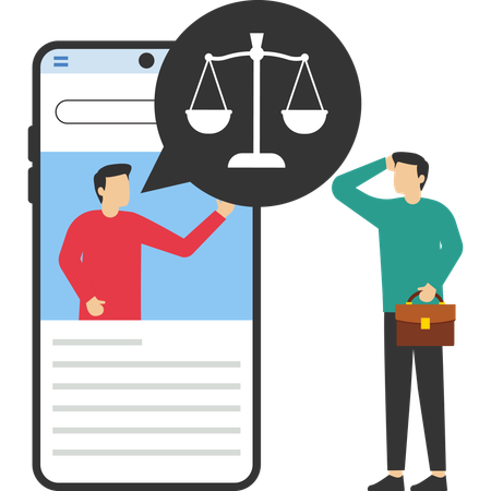 Online legal advice  Illustration