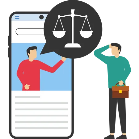 Online legal advice  Illustration