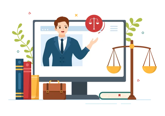 Online legal advisor  Illustration