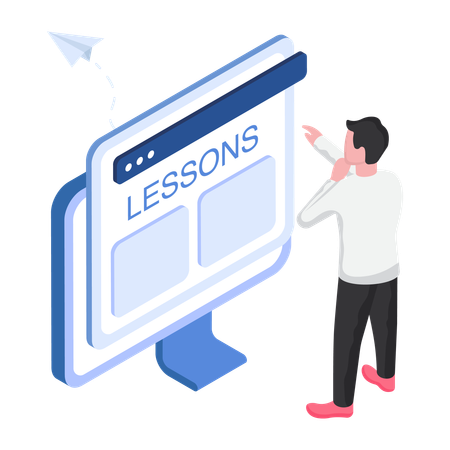 Online Lessons  Illustration