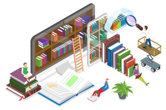 Online Library  Illustration