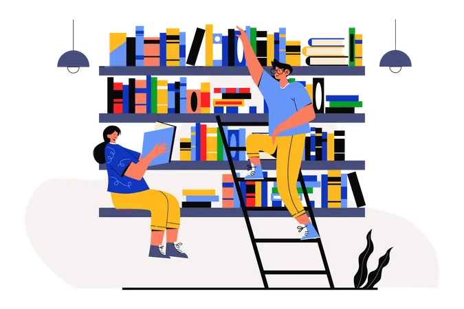 Online Library  Illustration