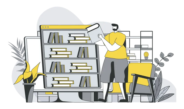 Online library  Illustration