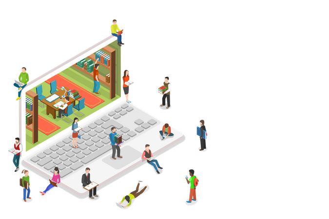 Online library  Illustration