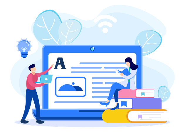 Online Library  일러스트레이션