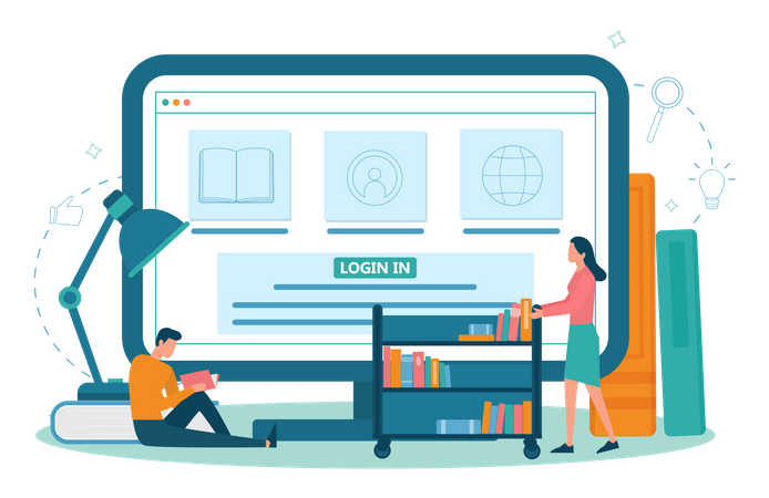 Online library login  Illustration