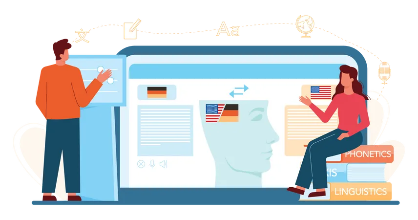 Online-Linguist übersetzt  Illustration