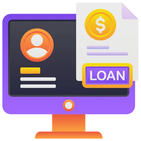 Online Loan  Illustration