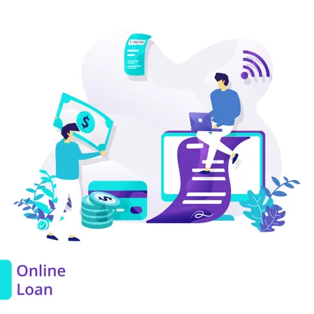 Online Loan  Illustration