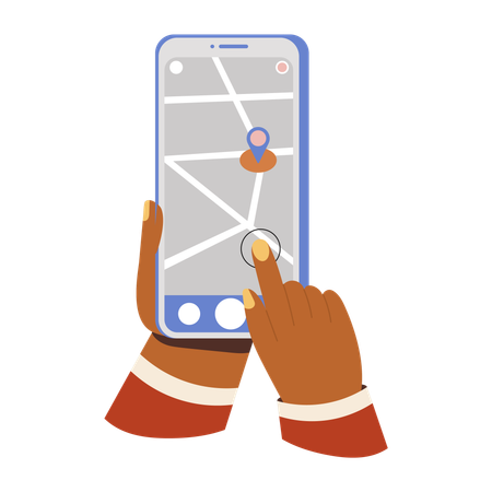 Online location app  Illustration