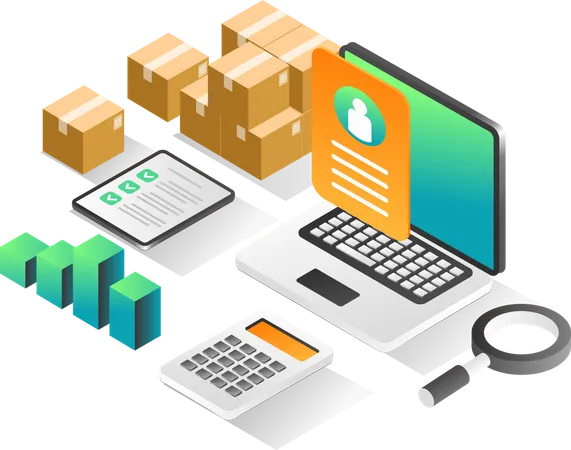 Online logistic system  Illustration