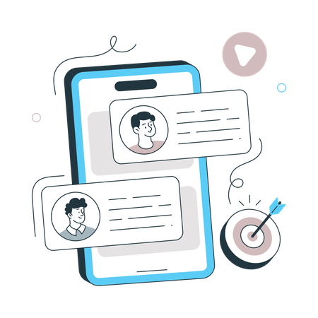 Online Marketing Campaigns on mobile  Illustration