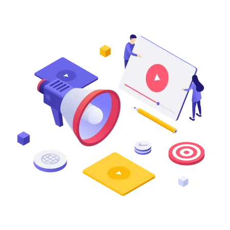 Online Marketing  Illustration