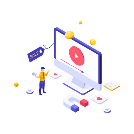 Online Marketing  Illustration