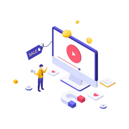 Online Marketing  Illustration