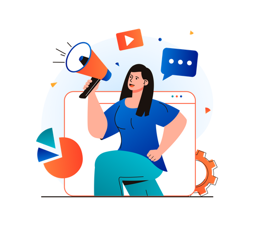 Online Marketing  Illustration