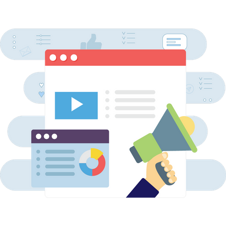 Online Marketing  Illustration