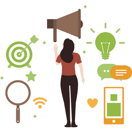 Online marketing  일러스트레이션